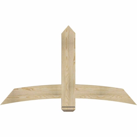 Ekena Millwork Bellingham Rough Sawn Timber Gable Bracket, Douglas Fir, 60"W x 35"H x 4"D x 6"F, 14/12 Pitch GBW060X35X0406BEL00RDF